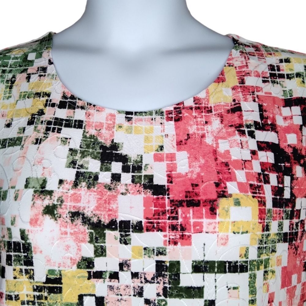 JM Collection Top Colorful Textured XXL - Picture 3 of 8
